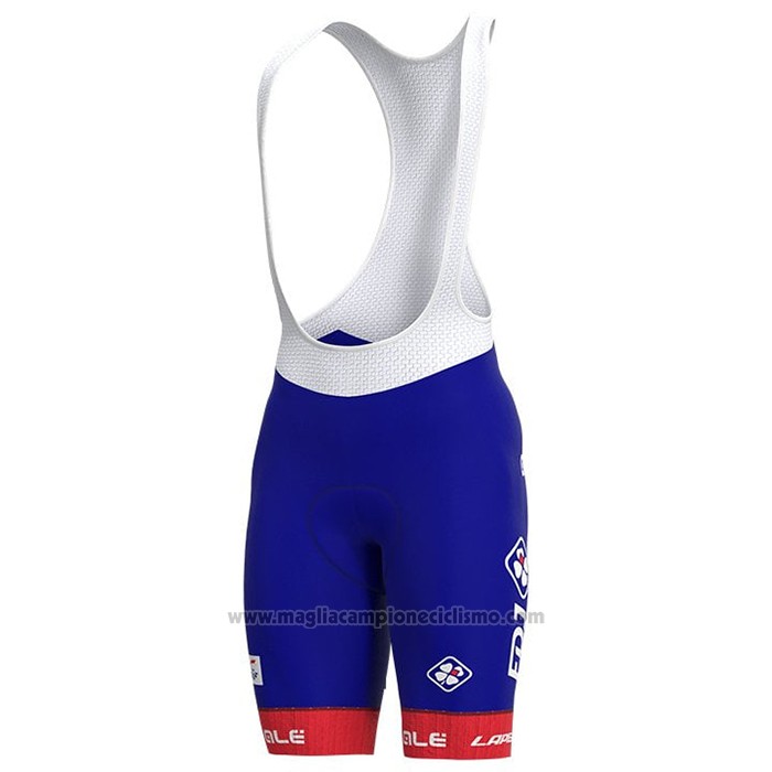 2021 Abbigliamento Ciclismo Groupama-FDJ Rosso Blu Manica Corta e Salopette